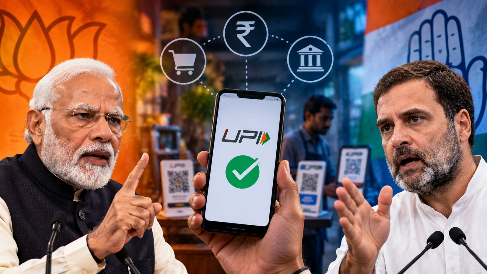 UPI चार्ज को लेकर BJP-कांग्रेस आमने-सामने