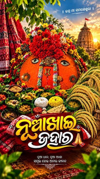 पश्चिमी ओडिशा में नुआखाई की आध्यात्मिक और कृषि परंपरा: देवी पीठों पर नवअन्न अर्पण के साथ मनाया गया पर्व